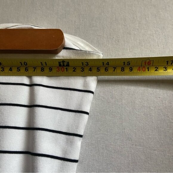 NWT Brunette the Label  Ribbed Stripped Tube Strapless Maxi Dress Sz M/L - Picture 9 of 10